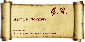 Gyuris Morgan névjegykártya